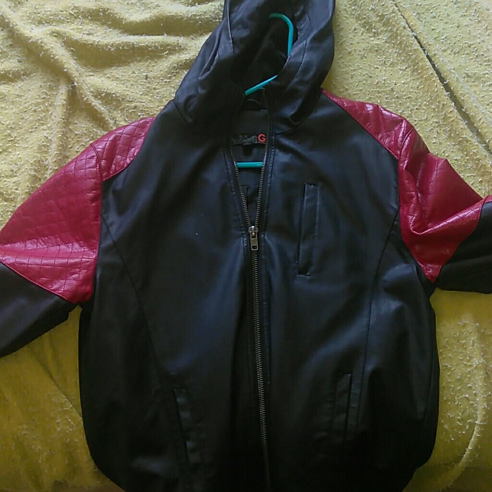 Guess leather jacket and Calvin Klein slim fit.